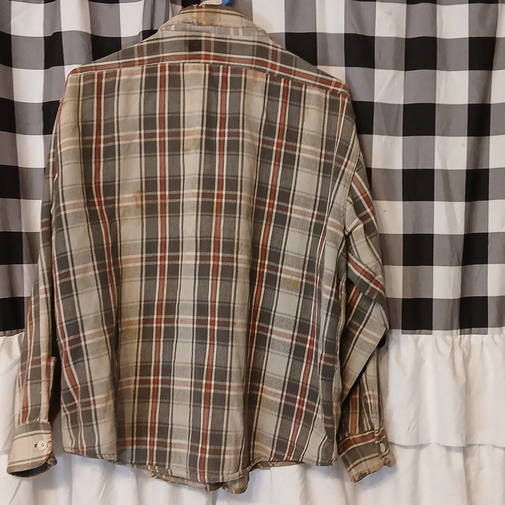Winter King Vintage Flannel 40s / 50s Large - Picture 3 of 9
